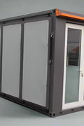 "Foldable insulated container home with windows and door – 19FT model"

"Portable prefab tiny home cabin for off-grid living and remote offices"

"Modular container house interior layout – white insulated walls and windows"