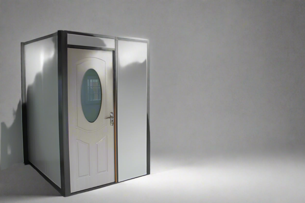 "Foldable insulated container home with windows and door – 19FT model"

"Portable prefab tiny home cabin for off-grid living and remote offices"

"Modular container house interior layout – white insulated walls and windows"