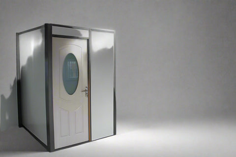 "Foldable insulated container home with windows and door – 19FT model"

"Portable prefab tiny home cabin for off-grid living and remote offices"

"Modular container house interior layout – white insulated walls and windows"