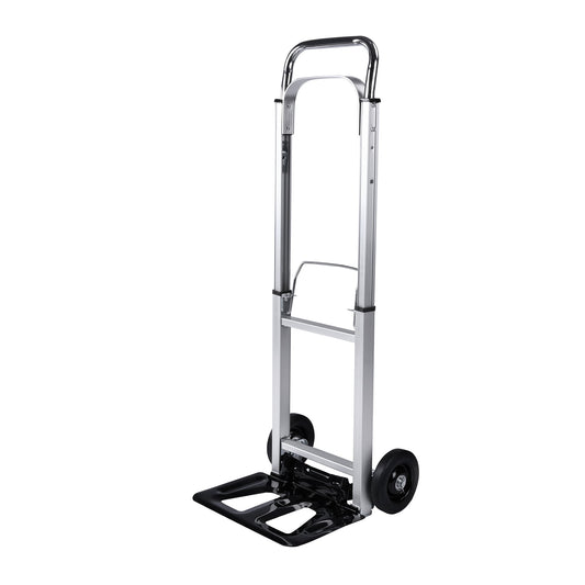 New Folding Hand Truck Dolly Cart with Telescoping Handle, Portable Aluminum Sack Truck with 15cm Rubber Wheels for Moving, Shopping, Travel & Office Use AMACC80 - with | Sold by Uncle Wiener's Wholesale