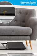 "Adjustable folding TV tray table with 3 tilt angles and cup holder for sofa or bed use – Model S3135"