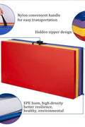 Foldable 4x8 Ft Yoga Mat in Multi-Color

Tri-Fold Thick Exercise Mat for Home Gym

Durable EPE Foam Fitness Mat

Water-Resistant Workout Mat with Handle

Home Use Folding Gymnastics Mat

Child practicing on colorful foam mat

Folded yoga mat stored neatly

Multi-use mat in home workout setup