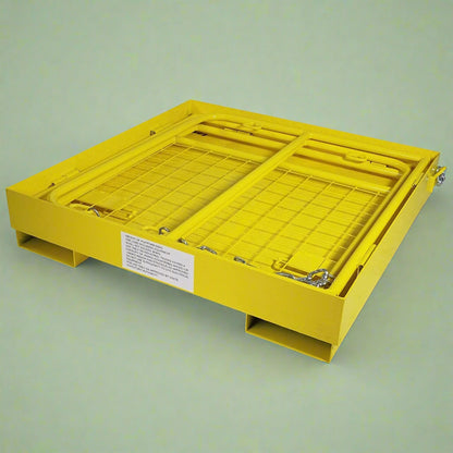 Forklift safety work platform cage

Aerial lift basket attachment for forklifts

WP36 safety cage with double doors

Folding yellow forklift cage for elevated tasks

Galvanized mesh safety cage on warehouse floor