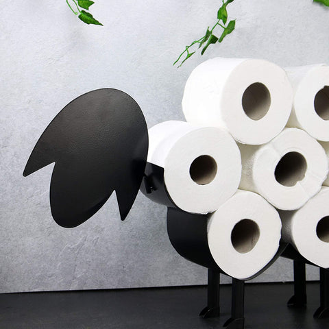New Free Standing Sheep Toilet Roll Holder – Fun Bathroom Tissue Storage Rack - with | Sold by Uncle Wiener's Wholesale