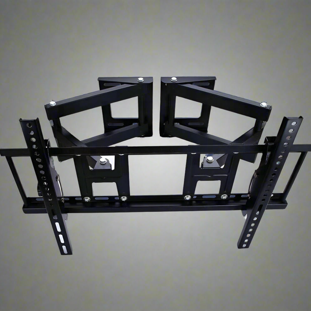 "Full motion TV wall mount for 26-70 inch screens"

"Swivel and tilt articulating TV bracket"

"VESA-compatible wall mount with cable management"

"Black steel universal wall bracket for flat-screen TVs"