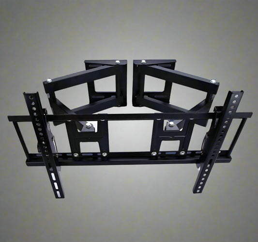 "Full motion TV wall mount for 26-70 inch screens"

"Swivel and tilt articulating TV bracket"

"VESA-compatible wall mount with cable management"

"Black steel universal wall bracket for flat-screen TVs"