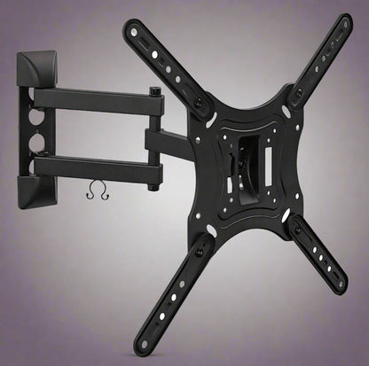"Full motion TV wall mount for 26-70 inch screens"

"Swivel and tilt articulating TV bracket"

"VESA-compatible wall mount with cable management"

"Black steel universal wall bracket for flat-screen TVs"