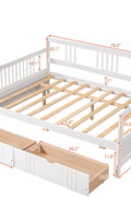 New Full Size Wooden Daybed with 2 Storage Drawers – Modern Solid Wood Bed Frame for Bedroom or Guest Room B0CQT5XXMF - with | Sold by Uncle Wiener's Wholesale