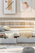 New Full Size Wooden Daybed with 2 Storage Drawers – Modern Solid Wood Bed Frame for Bedroom or Guest Room B0CQT5XXMF - with | Sold by Uncle Wiener's Wholesale