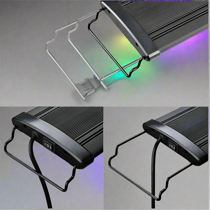 Full spectrum RGB LED aquarium light for freshwater tanks
Energy-efficient LED light fixture for fish and plants
Slim LED aquarium light for 24 to 72 inch tanks
Adjustable RGB aquarium lighting with mounting brackets