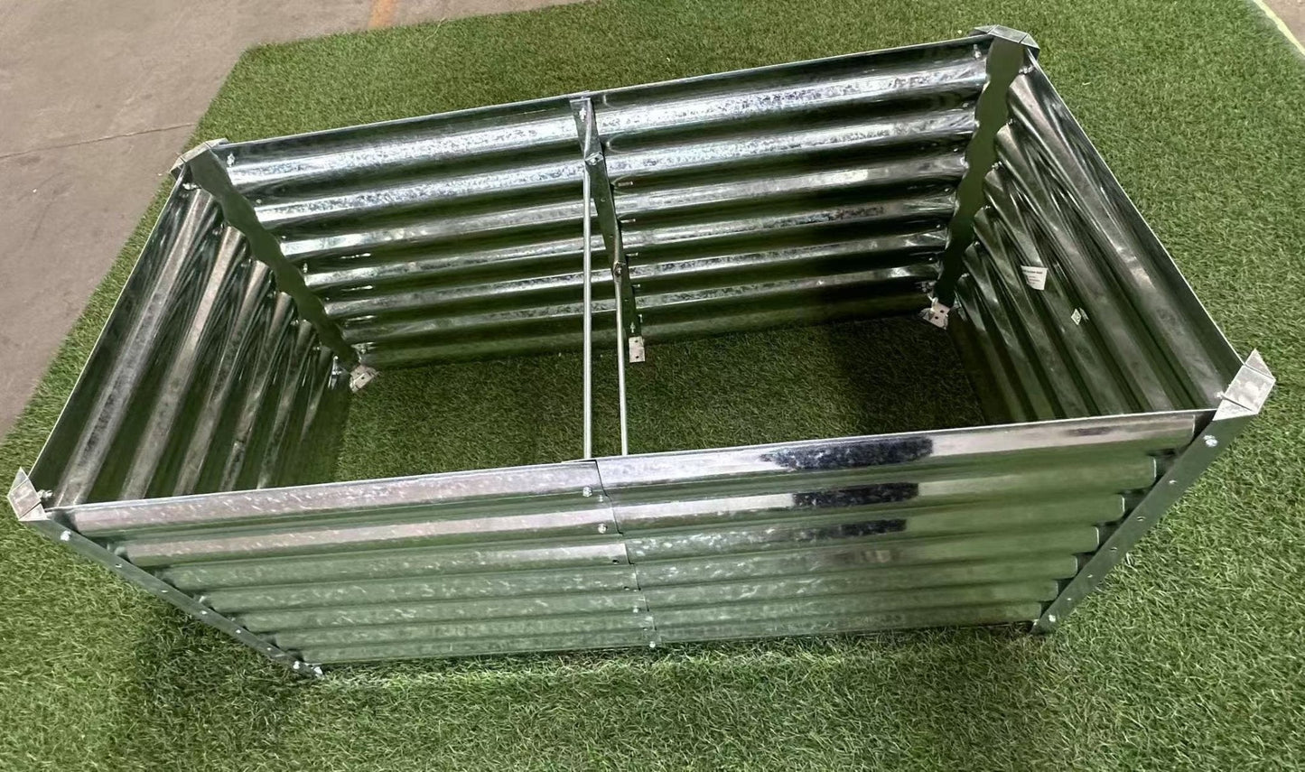 Galvanized Rectangle Raised Garden Bed for Outdoor Growing

Rust-Resistant Metal Planter Box for Vegetables and Herbs

Durable Outdoor Garden Bed for Backyard Gardening