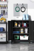 Heavy-Duty Metal Garage Cabinet with Lockable Doors Front View

Steel Garage Storage Cabinet Adjustable Shelves OMC013B01

Lockable Storage Cabinet for Workshop or Office

Industrial Garage Storage Cabinet with Powder-Coated Finish