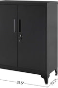 Heavy-Duty Metal Garage Cabinet with Lockable Doors Front View

Steel Garage Storage Cabinet Adjustable Shelves OMC013B01

Lockable Storage Cabinet for Workshop or Office

Industrial Garage Storage Cabinet with Powder-Coated Finish