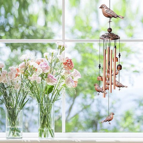 NEW Garden Bird Metal Wind Chime S3121 – Handcrafted Copper & Aluminum Chime - with | Sold by Uncle Wiener's Wholesale