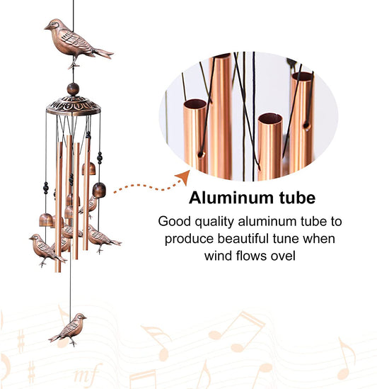 NEW Garden Bird Metal Wind Chime S3121 – Handcrafted Copper & Aluminum Chime - with | Sold by Uncle Wiener's Wholesale