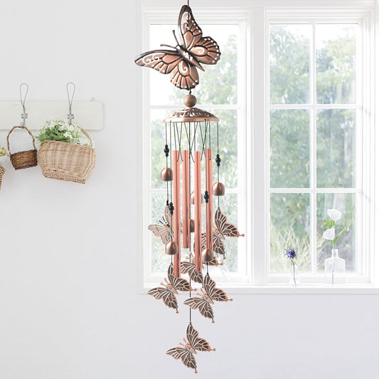 NEW Garden Butterfly Metal Wind Chimes ��� Handcrafted Aluminum Tub" (S3122) - with | Sold by Uncle Wiener's Wholesale
