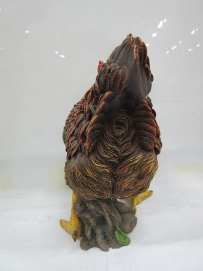 Hand-painted chicken hen statue for garden
Lifelike resin chicken sculpture for patio or porch
Rustic farmhouse garden chicken decoration