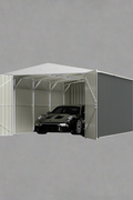 “11x19 FT metal garage shed in cream with sloped roof and double doors”

“Interior view of spacious 11x19 FT steel garage shed”

“Dark gray metal outdoor storage building with wide door access”

“Large vehicle shed for tools, cars, or workshop use”

“Optional spare door kit for metal garden shed G1119DGK”