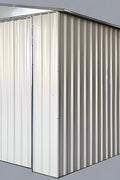 “11x19 FT metal garage shed in cream with sloped roof and double doors”

“Interior view of spacious 11x19 FT steel garage shed”

“Dark gray metal outdoor storage building with wide door access”

“Large vehicle shed for tools, cars, or workshop use”

“Optional spare door kit for metal garden shed G1119DGK”