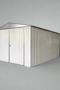 “11x19 FT metal garage shed in cream with sloped roof and double doors”

“Interior view of spacious 11x19 FT steel garage shed”

“Dark gray metal outdoor storage building with wide door access”

“Large vehicle shed for tools, cars, or workshop use”

“Optional spare door kit for metal garden shed G1119DGK”