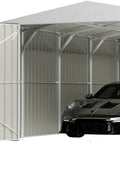 “11x19 FT metal garage shed in cream with sloped roof and double doors”

“Interior view of spacious 11x19 FT steel garage shed”

“Dark gray metal outdoor storage building with wide door access”

“Large vehicle shed for tools, cars, or workshop use”

“Optional spare door kit for metal garden shed G1119DGK”