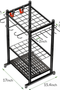 35-slot garden tool organizer rack with rakes and shovels
Heavy-duty garage tool stand with adjustable slots
Compact metal yard tool storage for garages and sheds