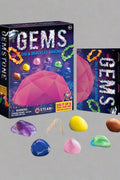 Gemstone Dig Kit for Kids – STEM Activity with Tools, Clay Block, and Bracelet Rope