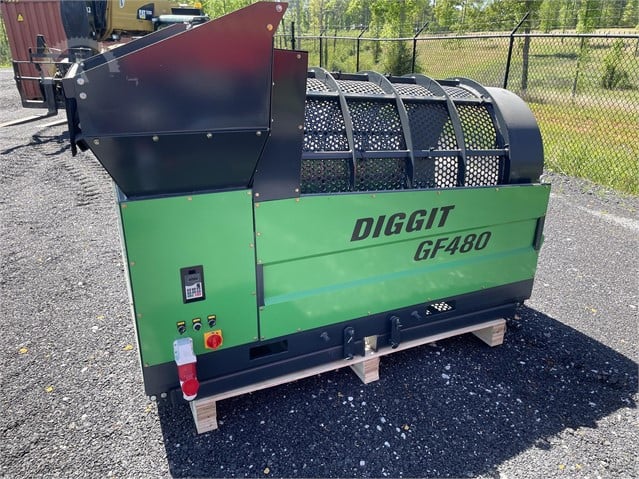 GF480 trommel screener 48-inch drum with soil hopper
Heavy-duty 480V 3-phase rock and compost screener
Forklift portable soil screener with folding legs
Industrial drum screen with mesh and vibration motor
Topsoil and gravel screening machine for landscaping use