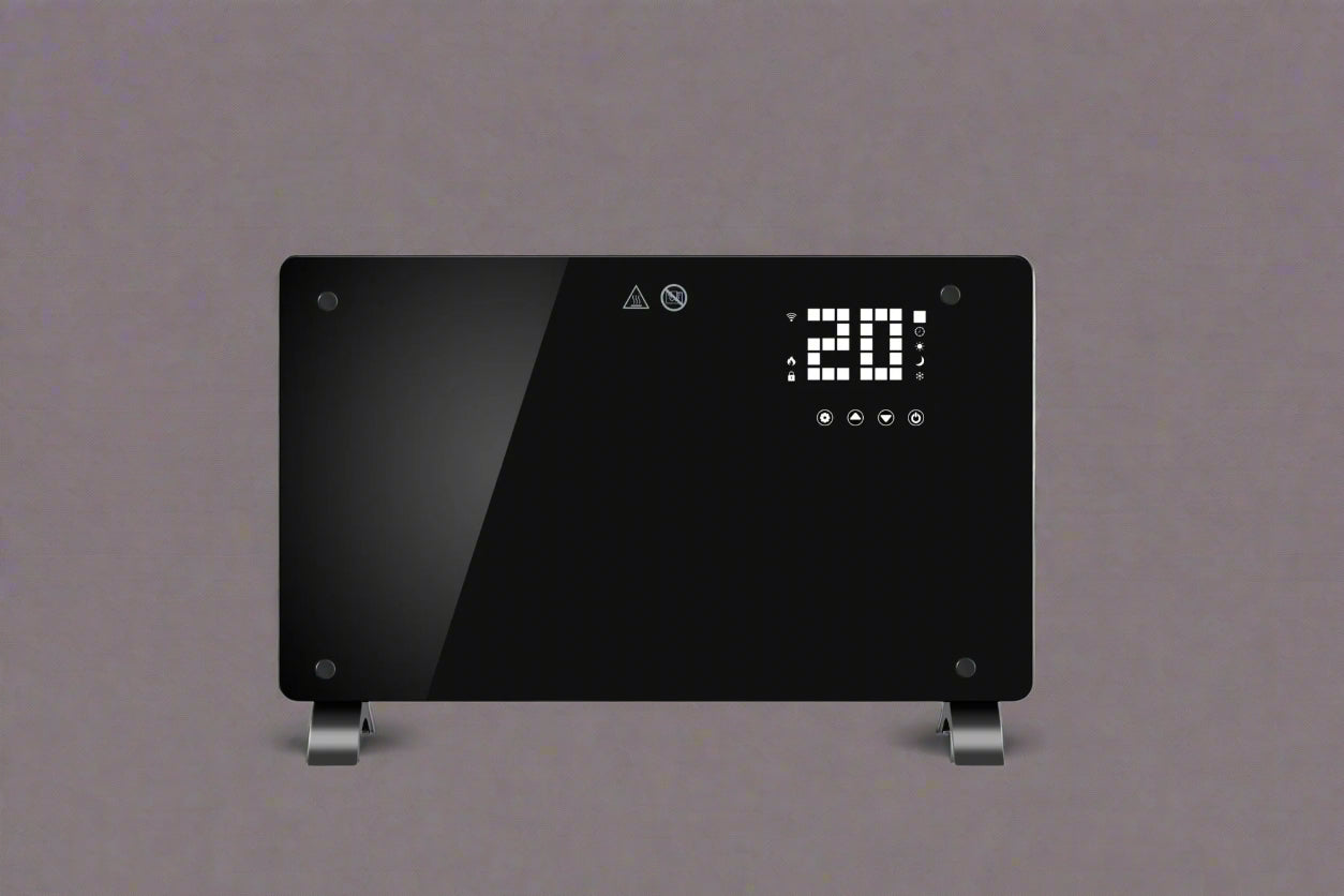 NEW GLASS 1500W SLIMLINE GLASS PANEL DIGITAL HEATER - with | Sold by Uncle Wiener's Wholesale