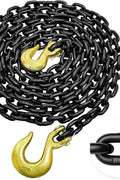 New Grade 80 Tow & Recovery Chain with Grab Hook – 5/16″ x 14FT, 3/8″ x 15FT, 1/2″ x 15FT Options - with 5/16″ x 14 ft: WLL Capacity 4444 lbs | Sold by Uncle Wiener's Wholesale