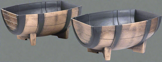 "Vintage Half Barrel Plastic Planter Set of 2 Brown Rustic"

"Weatherproof Plastic Half Barrel Planters for Garden"

"Brown Rustic Outdoor Patio Planter Set Plastic"

"Durable Weather-Resistant Plastic Planters Wood Look"

"Farmhouse Garden Half Barrel Planter Pots"