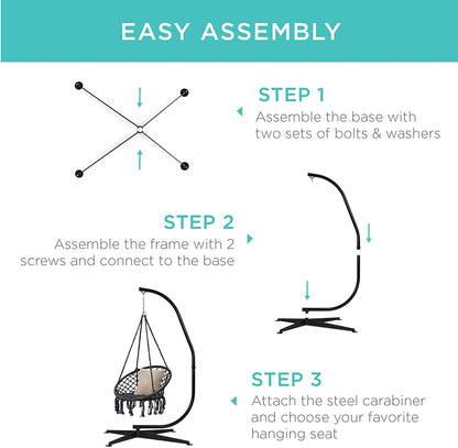 C-style hammock chair stand with swing seat
Heavy-duty steel hammock stand for porch or patio
Indoor and outdoor C hammock chair frame with wide base
Steel swing stand with 4-leg support and 360° rotation