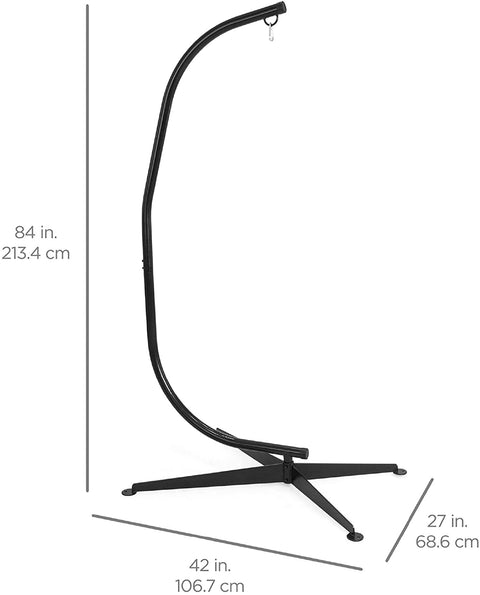 C-style hammock chair stand with swing seat
Heavy-duty steel hammock stand for porch or patio
Indoor and outdoor C hammock chair frame with wide base
Steel swing stand with 4-leg support and 360° rotation