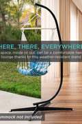 C-style hammock chair stand with swing seat
Heavy-duty steel hammock stand for porch or patio
Indoor and outdoor C hammock chair frame with wide base
Steel swing stand with 4-leg support and 360° rotation