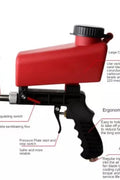 “Compact handheld mini sandblaster gun in red”

“Side view of sandblaster gun with ergonomic grip”

“Sandblaster nozzle kit included with S1118”

