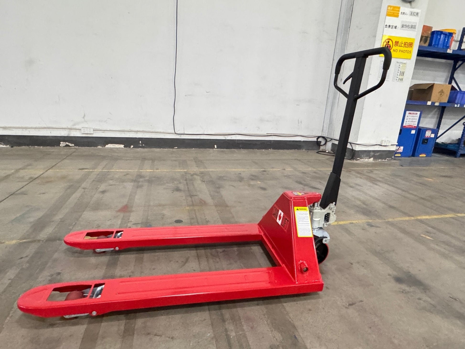 New Hand Pallet Jacks – 4400 to 5500 lbs Capacity | Low Profile, Narrow, Standard & Extra - Long Forks - with 5500 lbs Standard Pallet Jack – 48" x 27" 3" Lowered Height | Sold by Uncle Wiener's Wholesale