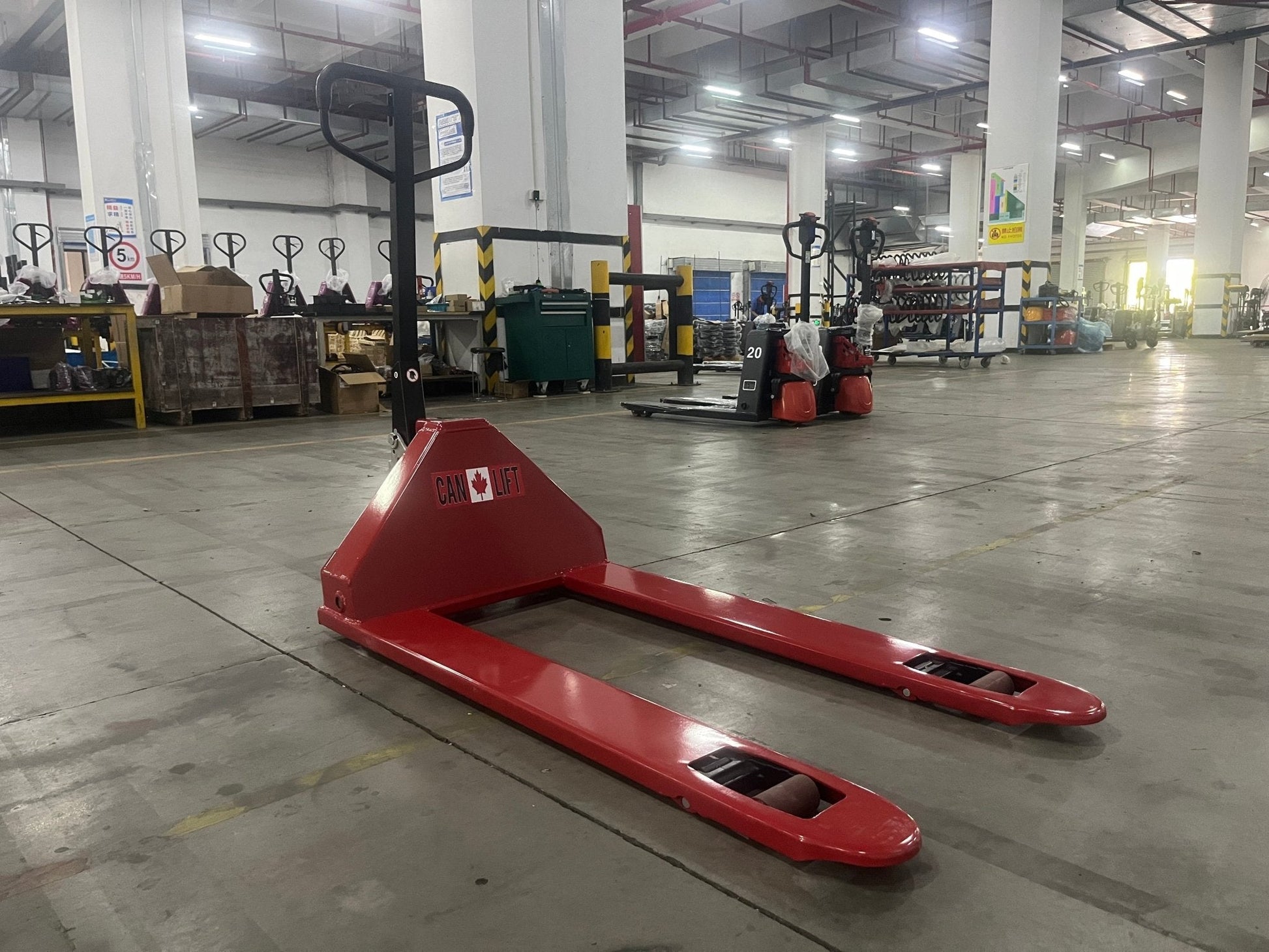 New Hand Pallet Jacks – 4400 to 5500 lbs Capacity | Low Profile, Narrow, Standard & Extra - Long Forks - with 4400 lbs Low - Profile Pallet Jack – 48" x 27" 2" Lowered Height | Sold by Uncle Wiener's Wholesale