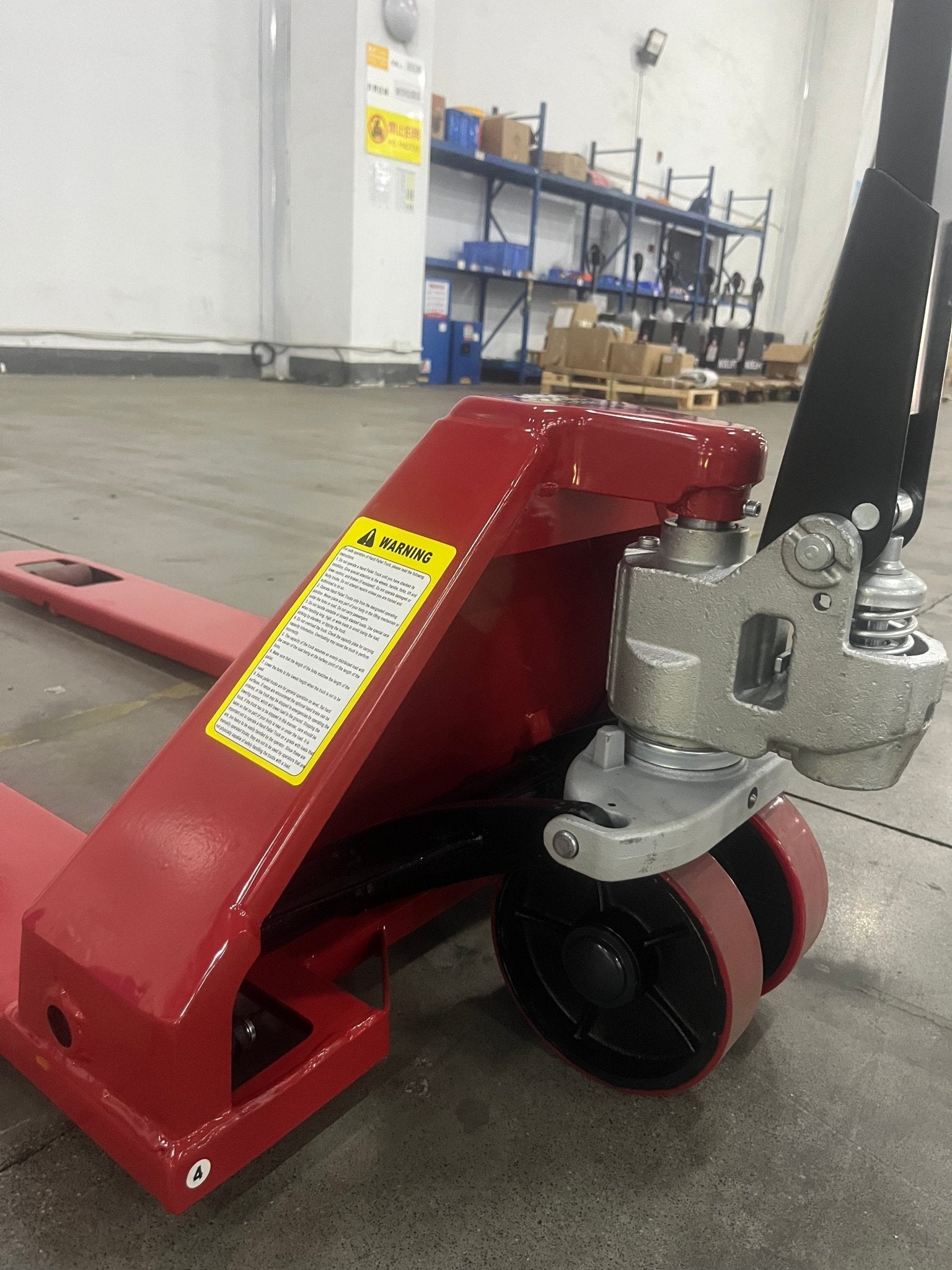 New Hand Pallet Jacks – 4400 to 5500 lbs Capacity | Low Profile, Narrow, Standard & Extra - Long Forks - with 4400 lbs Low - Profile Pallet Jack – 48" x 27" 2" Lowered Height | Sold by Uncle Wiener's Wholesale