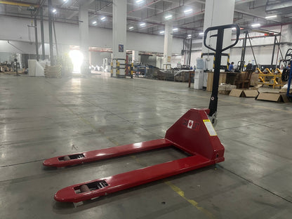 New Hand Pallet Jacks – 4400 to 5500 lbs Capacity | Low Profile, Narrow, Standard & Extra - Long Forks - with 4400 lbs Low - Profile Pallet Jack – 48" x 27" 2" Lowered Height | Sold by Uncle Wiener's Wholesale