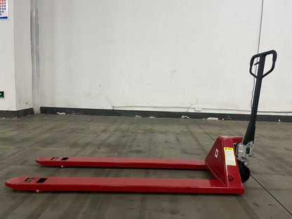 New Hand Pallet Jacks – 4400 to 5500 lbs Capacity | Low Profile, Narrow, Standard & Extra - Long Forks - with 5500 lbs Extra - Long Pallet Jack – 72" x 27" 3" Lowered Height | Sold by Uncle Wiener's Wholesale