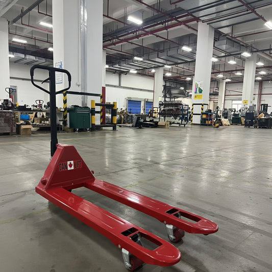 New Hand Pallet Jacks – 4400 to 5500 lbs Capacity | Low Profile, Narrow, Standard & Extra - Long Forks - with 5500 lbs Narrow Pallet Jack – 48" x 21" 3" Lowered Height | Sold by Uncle Wiener's Wholesale