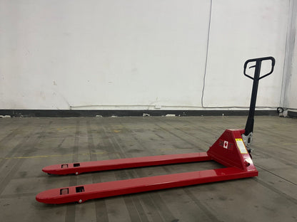 New Hand Pallet Jacks – 4400 to 5500 lbs Capacity | Low Profile, Narrow, Standard & Extra - Long Forks - with 5500 lbs Extra - Long Pallet Jack – 72" x 27" 3" Lowered Height | Sold by Uncle Wiener's Wholesale