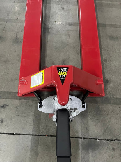 New Hand Pallet Jacks – 4400 to 5500 lbs Capacity | Low Profile, Narrow, Standard & Extra - Long Forks - with 5500 lbs Extra - Long Pallet Jack – 72" x 27" 3" Lowered Height | Sold by Uncle Wiener's Wholesale