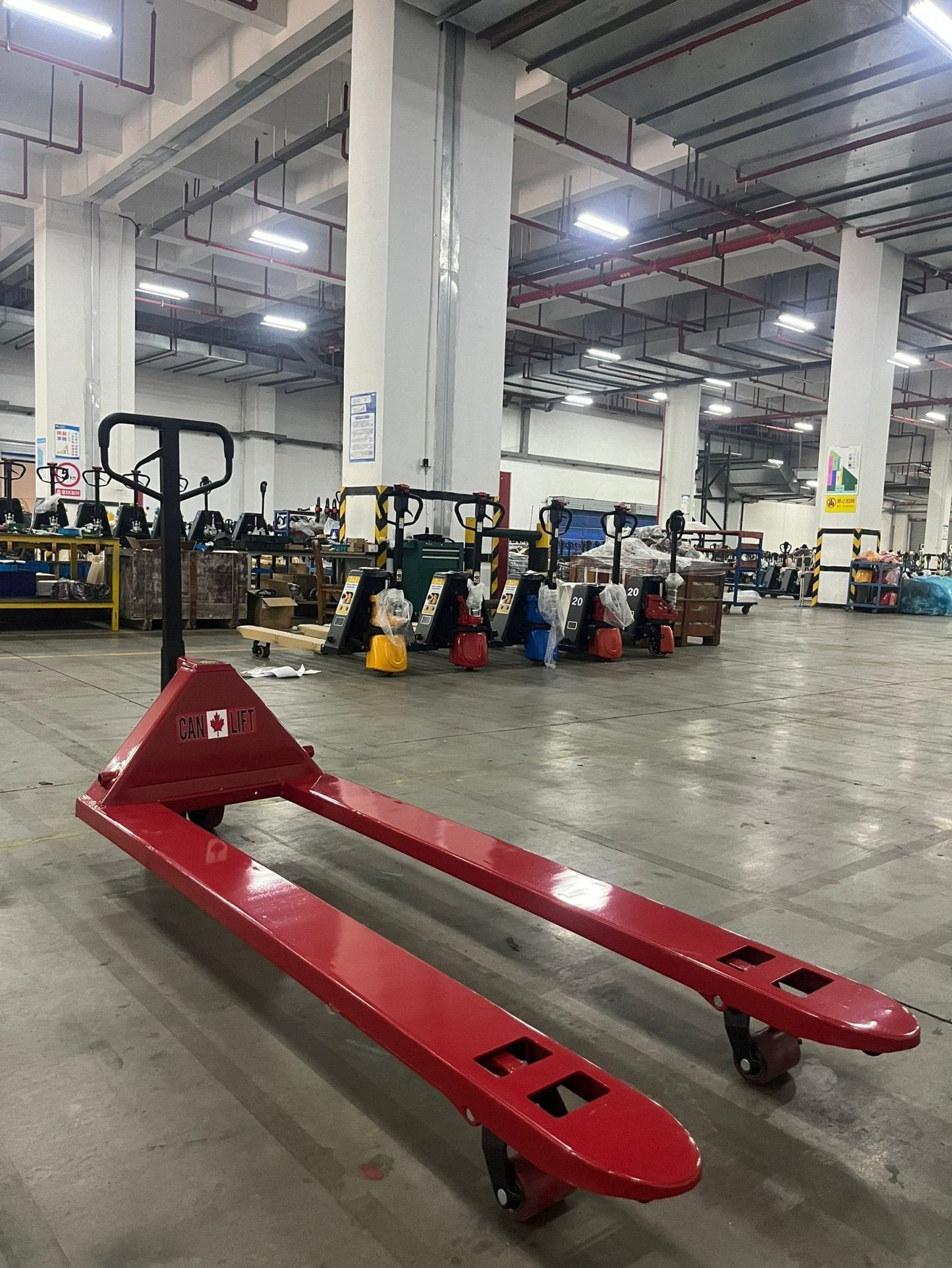 New Hand Pallet Jacks – 4400 to 5500 lbs Capacity | Low Profile, Narrow, Standard & Extra - Long Forks - with 5500 lbs Extra - Long Pallet Jack – 72" x 27" 3" Lowered Height | Sold by Uncle Wiener's Wholesale