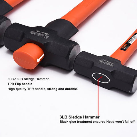 NEW HARDEN 8 lb Sledge Hammer with Fiberglass Handle 590308 - with | Sold by Uncle Wiener's Wholesale