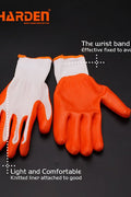 Harden 9 anti-slip garden gloves in gray and black
Comfortable gardening gloves with textured grip palms
Orange heavy-duty gloves for outdoor work
Multi-color work gloves displayed side by side
Durable gloves for gardening and tool handling
Protective gloves for landscaping and farm work