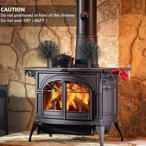 New Heat Powered Wood Stove Fan – Silent 4 - Blade Stove Fan for Fireplace & Pellet Furnace – SKU WBF1127 - with | Sold by Uncle Wiener's Wholesale