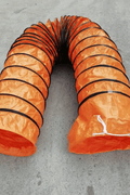 Flexible heat-resistant air duct hose for HVAC and industrial ventilation