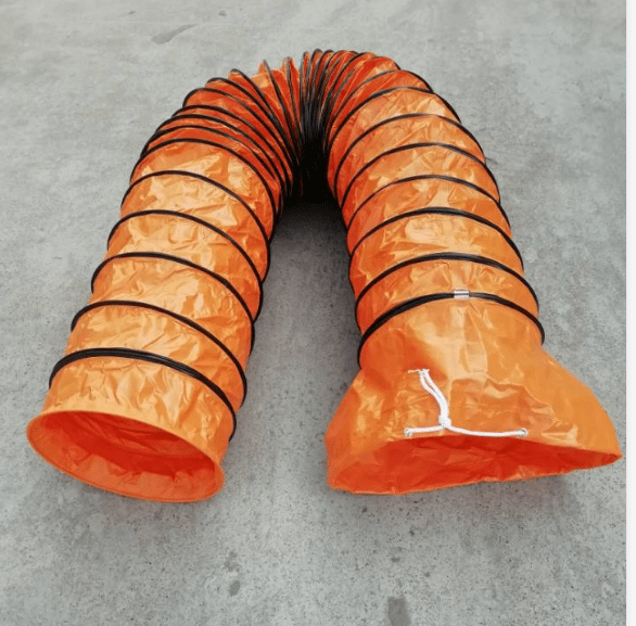 Flexible heat-resistant air duct hose for HVAC and industrial ventilation