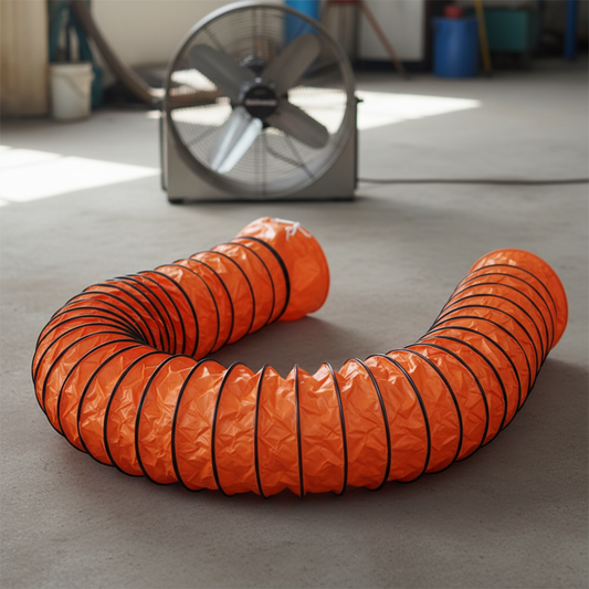 Flexible heat-resistant air duct hose for HVAC and industrial ventilation